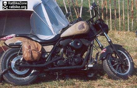 cloth covered harley v-twin