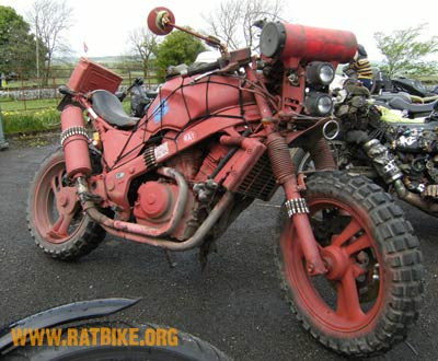 matte red honda ntv