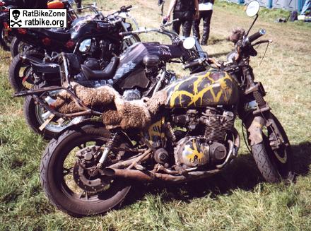 striped suzuki with furry seat