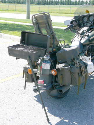 motorcycle mounted bbq